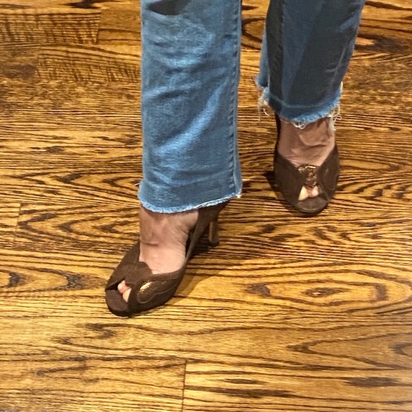 Terry de Havilland Brown Suede open toe heels - Picture 2 of 13